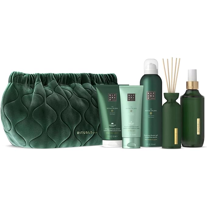 RITUALS مجموعة هدايا ريتوالز طقوس جينغ متوسطة - منتجات العناية بالحمام والجسم غنية بزهرة اللوتس والتمر الهندي - صندوق هدايا بخصائص مهدئة ورعاية - Image 1